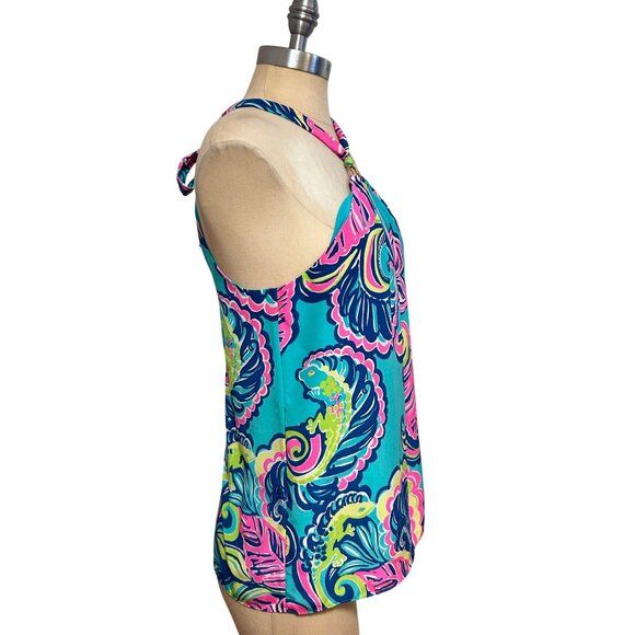 Lilly Pulitzer Cassandra Silk Top Size Small - Picture 4 of 7